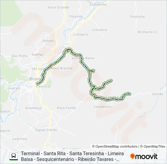 LIMEIRA ALTA Bus Line Map