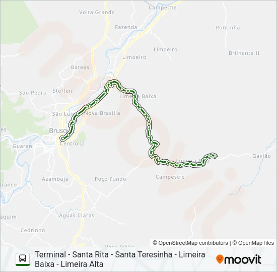 LIMEIRA ALTA Bus Line Map
