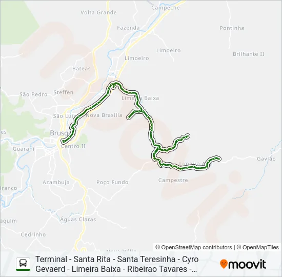 LIMEIRA ALTA Bus Line Map