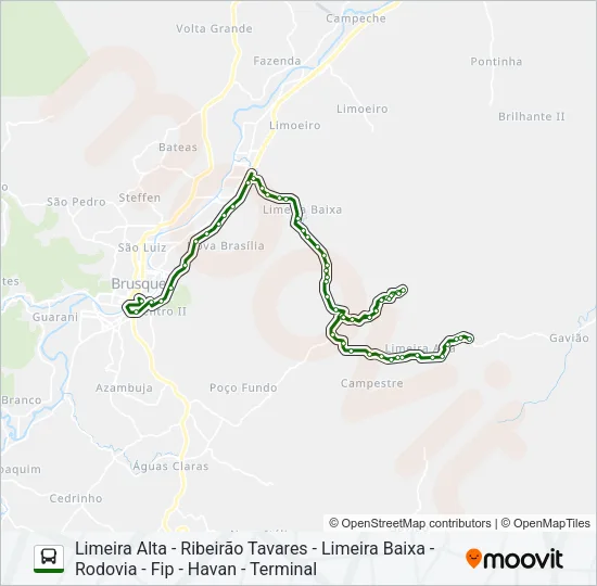 LIMEIRA ALTA Bus Line Map