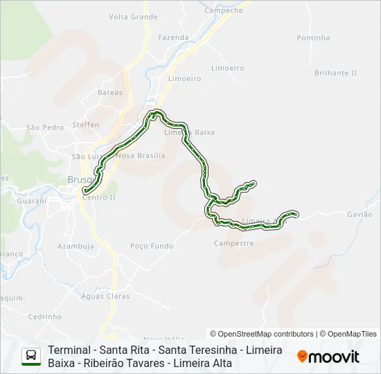 LIMEIRA ALTA Bus Line Map