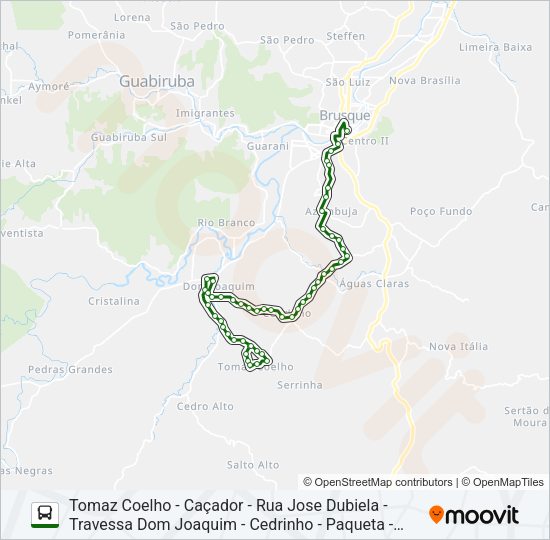 Mapa da linha TOMAZ COELHO de ônibus