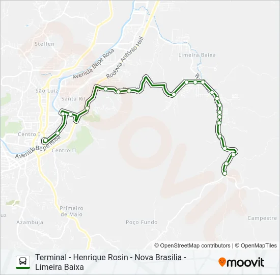 LIMEIRA BAIXA Bus Line Map