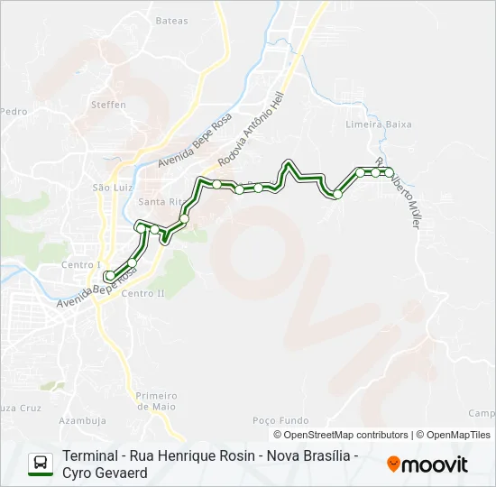 LIMEIRA BAIXA Bus Line Map