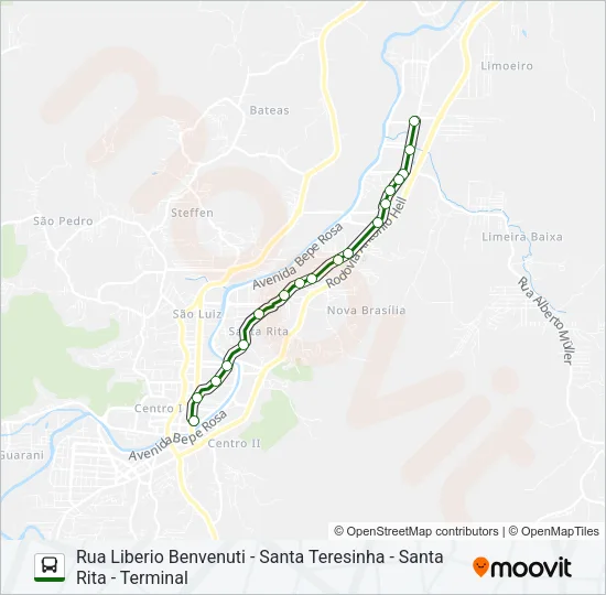 LIMEIRA BAIXA Bus Line Map