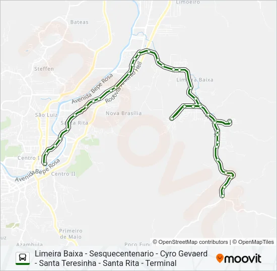 LIMEIRA BAIXA Bus Line Map