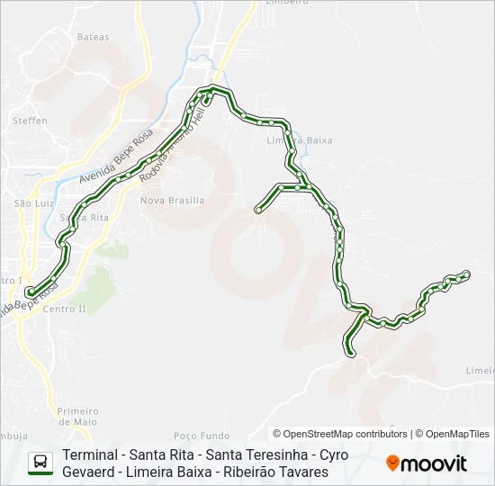 LIMEIRA BAIXA Bus Line Map