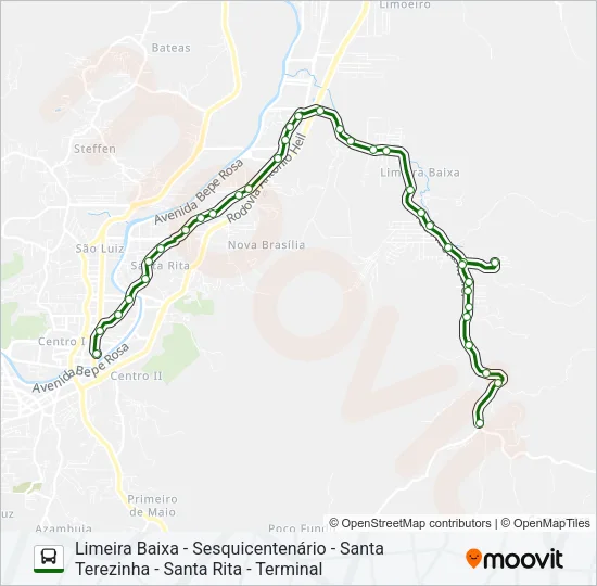 LIMEIRA BAIXA Bus Line Map