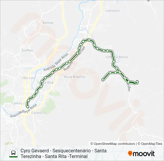 LIMEIRA BAIXA Bus Line Map