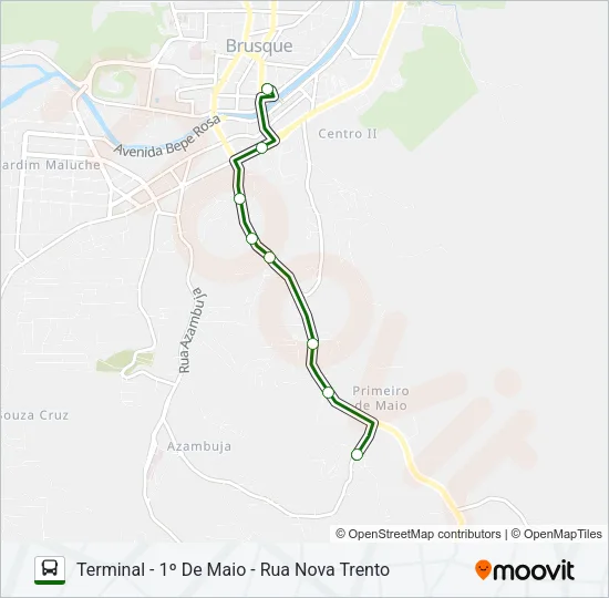 RUA NOVA TRENTO Bus Line Map
