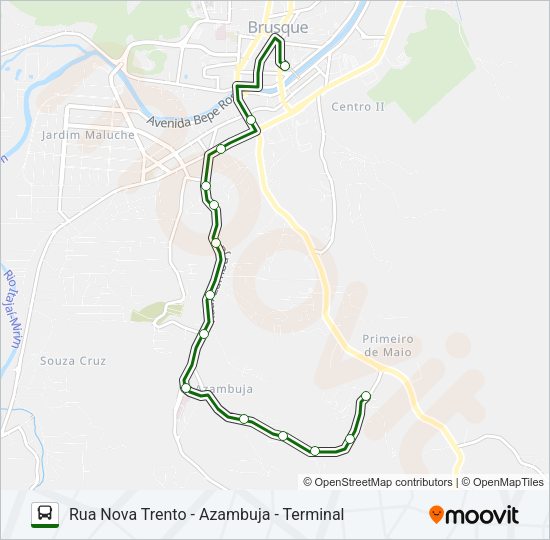Mapa da linha RUA NOVA TRENTO de ônibus