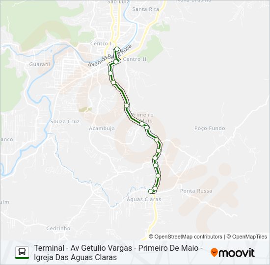 Mapa da linha TRAVESSA SANTA CRUZ de ônibus