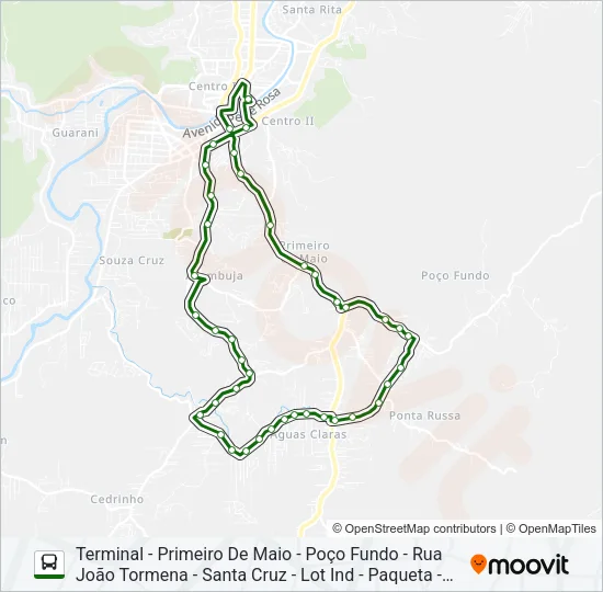 TRAVESSA SANTA CRUZ Bus Line Map