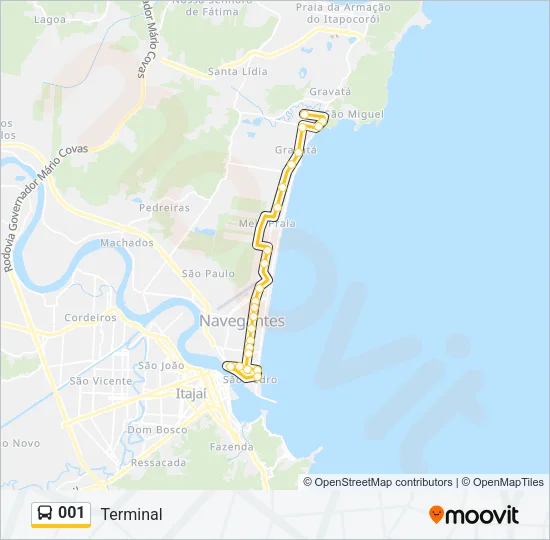 001 Bus Line Map