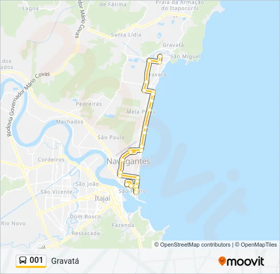 001 Bus Line Map
