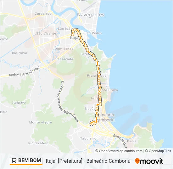 BEM BOM Bus Line Map