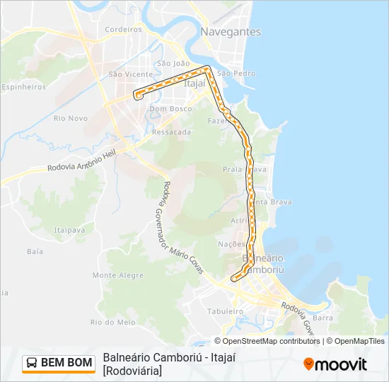 BEM BOM Bus Line Map