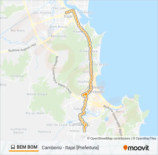 BEM BOM Bus Line Map