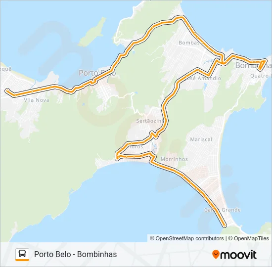 PORTO BELO / BOMBINHAS Bus Line Map