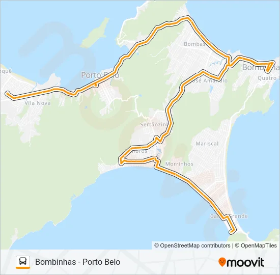 PORTO BELO / BOMBINHAS Bus Line Map