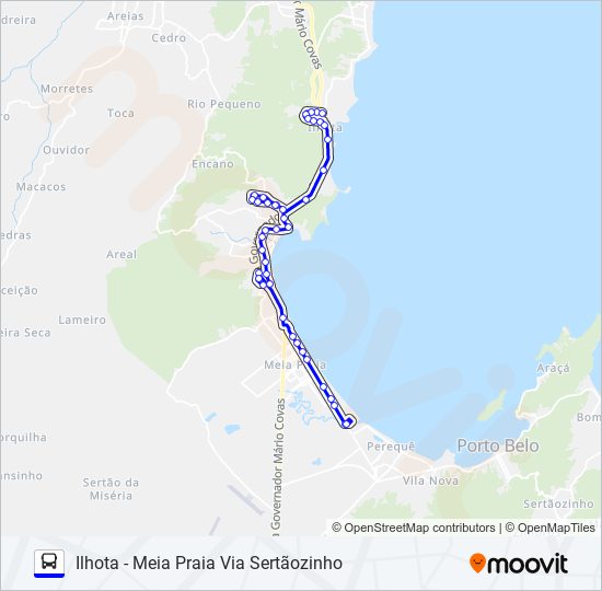 Mapa da linha CIRCULAR ITAPEMA de ônibus