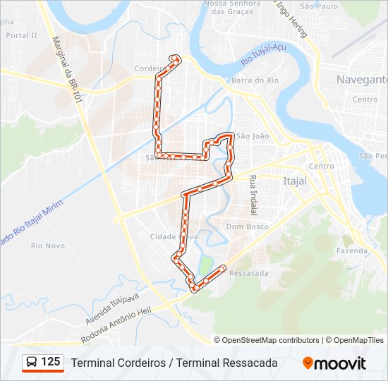 125 Bus Line Map