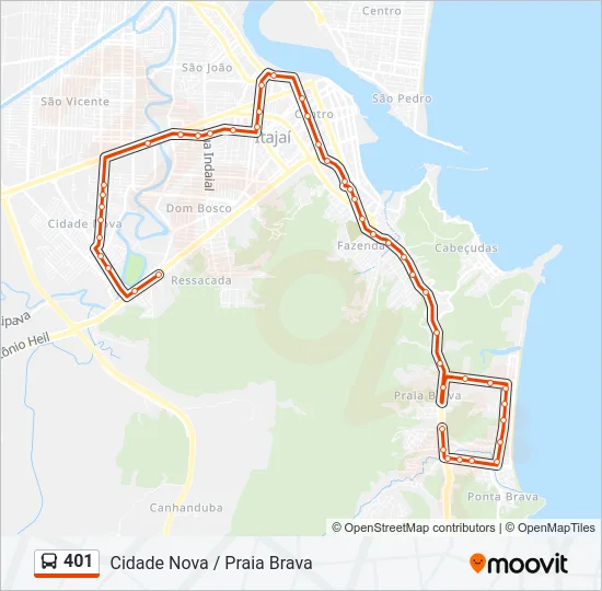 401 Bus Line Map