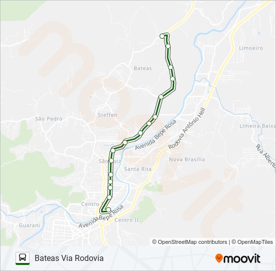 BATEAS bus Line Map