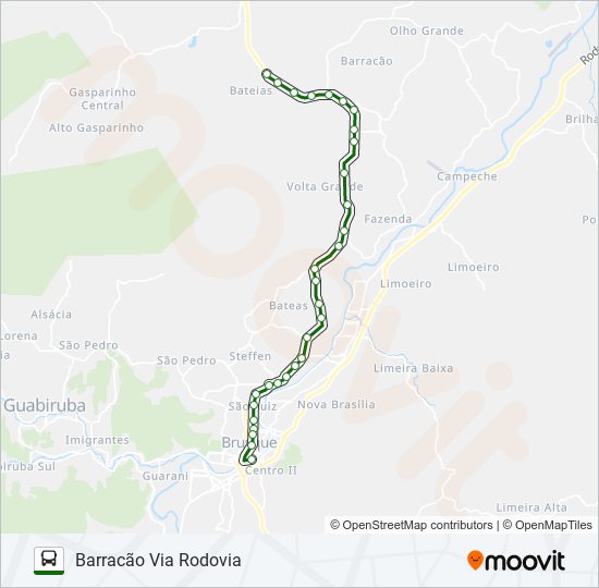 BARRACÃO bus Line Map