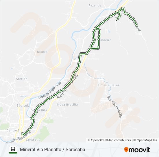 Mapa de SOROCABA de autobús