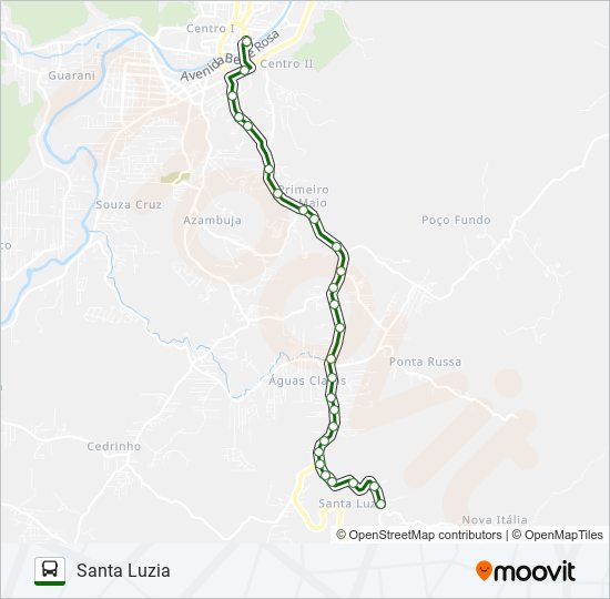Mapa da linha BECO PAVESI de ônibus