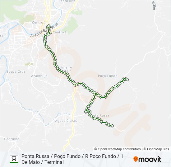 PONTA RUSSA bus Line Map