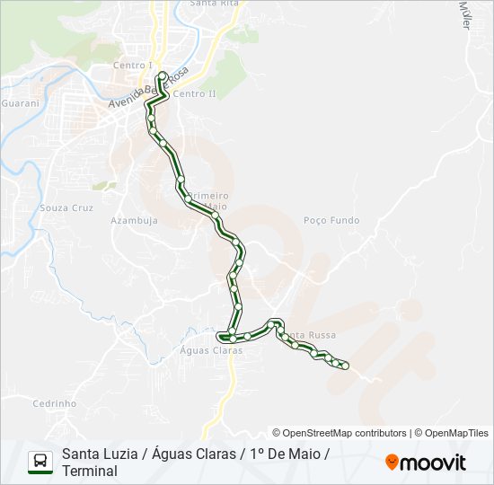 SANTA LUZIA bus Line Map