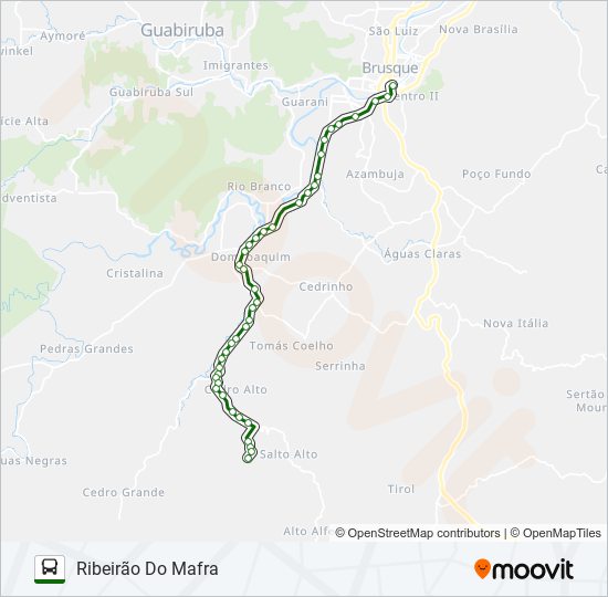 Mapa da linha CEDRO GRANDE de ônibus