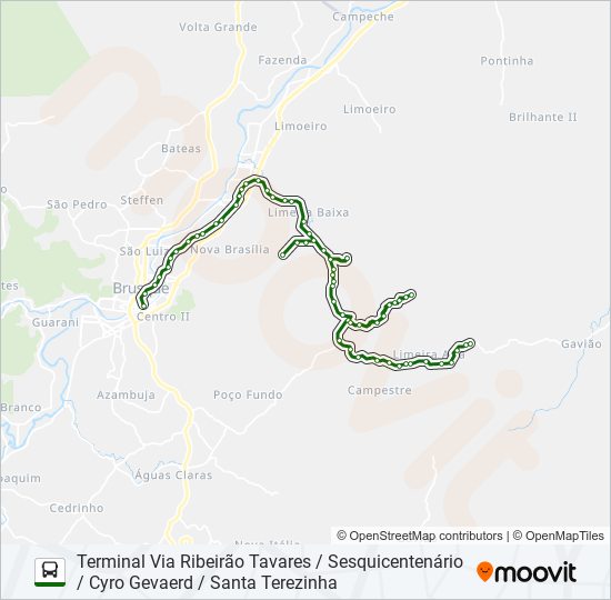 Mapa de LIMEIRA ALTA de autobús