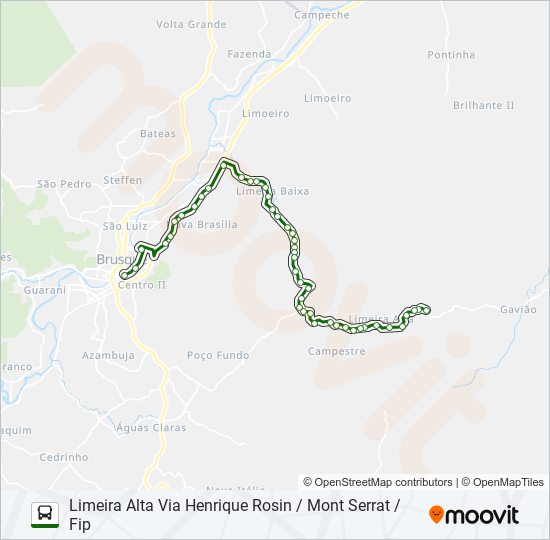 LIMEIRA ALTA bus Line Map