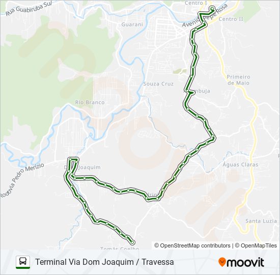 Mapa de TOMAZ COELHO de autobús