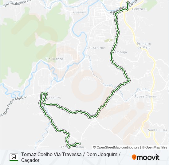 Mapa de TOMAZ COELHO de autobús