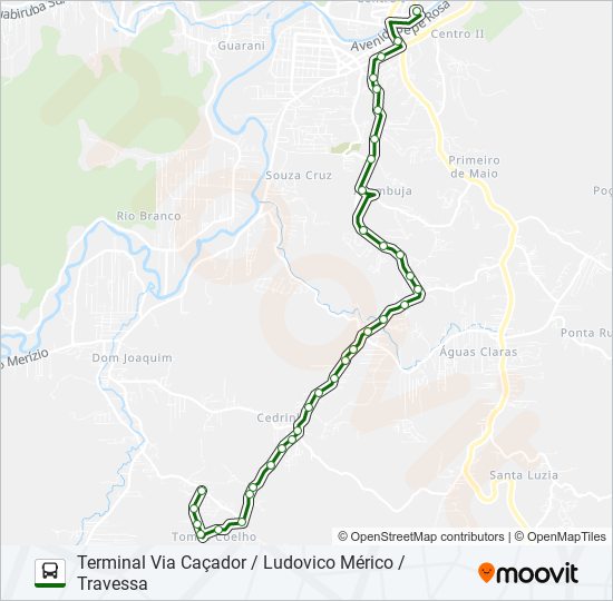 Mapa da linha TOMAZ COELHO de ônibus
