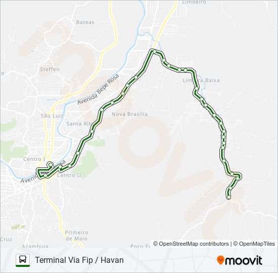 Mapa de LIMEIRA BAIXA de autobús