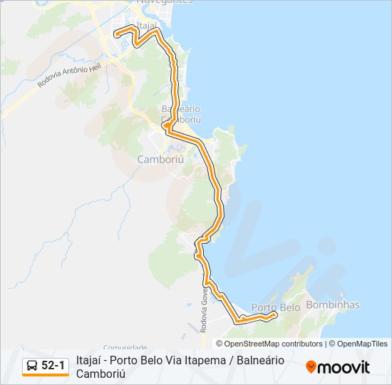 52-1 Bus Line Map