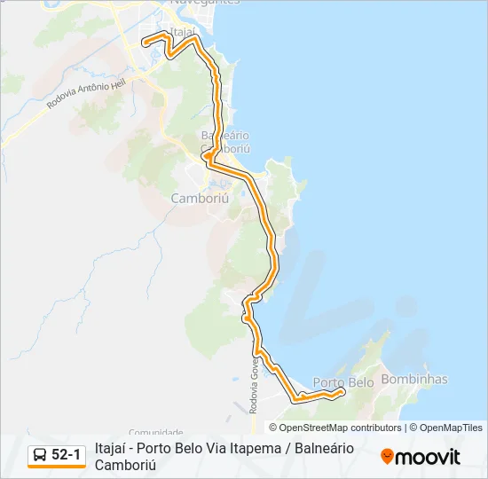 52-1 Bus Line Map