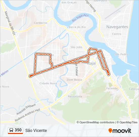 350 Bus Line Map