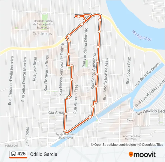 425 Bus Line Map
