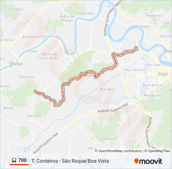 700 Bus Line Map