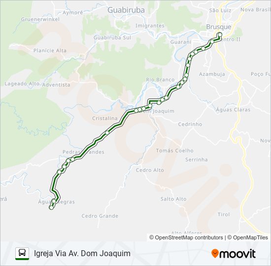 Mapa da linha DOM JOAQUIM de ônibus