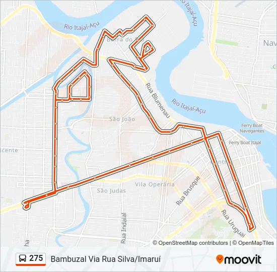 275 Bus Line Map