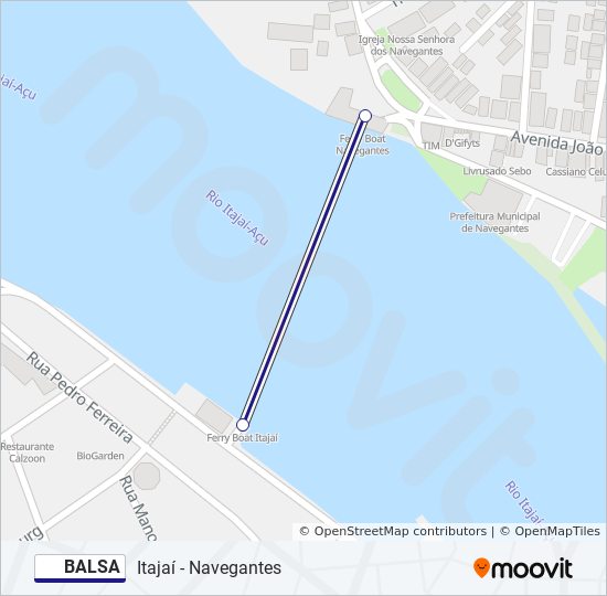 BALSA ferry Line Map