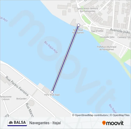 BALSA Ferry Line Map