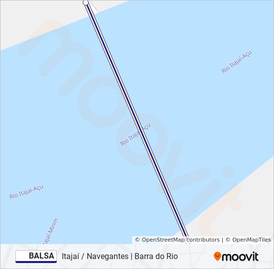 Mapa da linha BALSA de barca